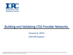 Building and Validating LTSS Provider Networks