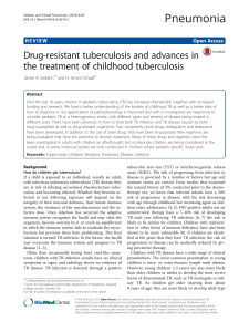 Drug-resistant tuberculosis and advances in the
