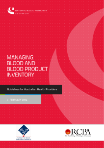 managing blood and blood product inventory