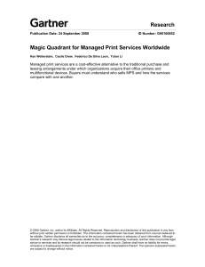 Magic Quadrant for Managed Print Services Worldwide