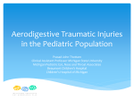 Aerodigestive Traumatic Injuries in the Pediatric Population