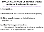 ECOLOGICAL IMPACTS OF INVASIVE SPECIES on Native Species