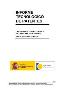 informe tecnológico de patentes