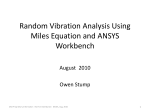 Random Vibration Analysis Using Miles Equation and Workbench