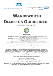 wandsworth diabetes guidelines