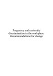Pregnancy and maternity discrimination in the workplace