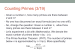 Counting Primes (3/19)