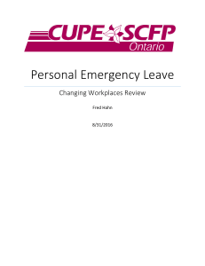 Personal Emergency Leave