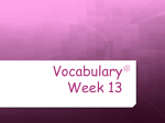 Vocabulary Week 3