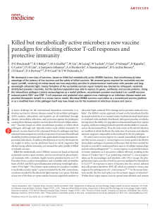 Killed but metabolically active microbes: a new vaccine paradigm for