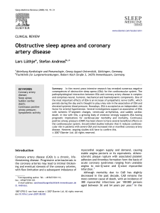 Obstructive sleep apnea and coronary artery disease