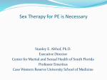 Sex Therapy for PE is Necessary