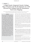 A High Density Integrated Genetic Linkage Map of Soybean and the