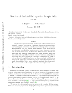 Solution of the Lindblad equation for spin helix states arXiv