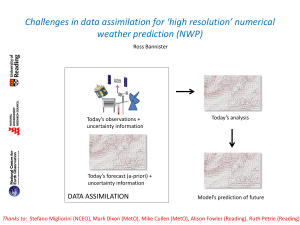 Challenges in data assimilation for `high resolution` numerical