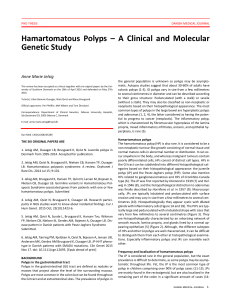 Hamartomatous Polyps – A Clinical and Molecular Genetic Study