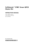 Manual: FullVelocity(TM) SYBR® Green QPCR - Gene X