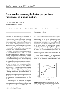 Procedure for assessing the friction properties of vulcanisates in a