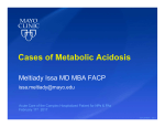 Cases of Metabolic Acidosis