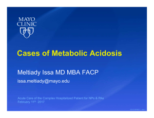 Cases of Metabolic Acidosis