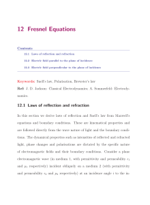 12 Fresnel Equations