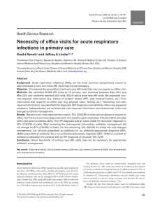 Necessity of office visits for acute respiratory