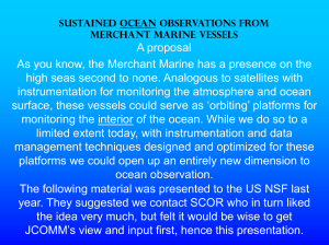 sustained ocean observations from merchant marine vessels
