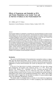 Effects of Progesterone and Oestradiol on RNA and Protein