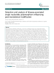 Detection and analysis of disease-associated single nucleotide