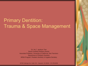 Pediatric Radiography Pediatric Restorative Dentistry