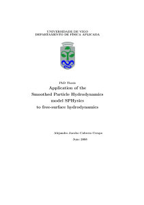 Application of the Smoothed Particle Hydrodynamics model