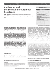 "Antibiotics and the Evolution of Antibiotic Resistance". In