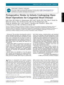 Perioperative Stroke in Infants Undergoing Open Heart Operations