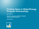Finding Value in Water/Energy Program Partnerships