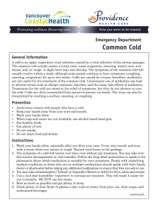Common Cold (Emergency Department)