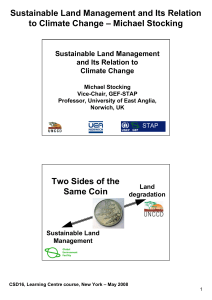 Sustainable Land Management and Its Relation to