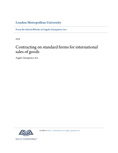 Contracting on standard forms for international