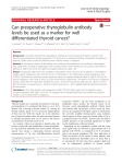 Can preoperative thyroglobulin antibody levels be used as a marker