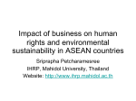 Impact of business on human rights and environmental sustainability