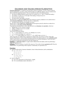 Gaussian Elimination