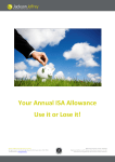 Your Annual ISA Allowance Use it or Lose it!