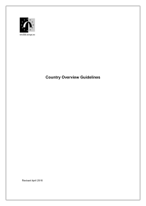 Country Overview Guidelines