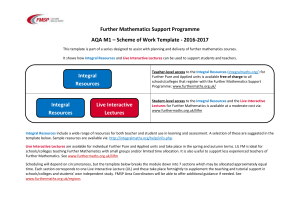 AQA M1 - The Further Mathematics Support Programme