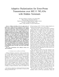 Adaptive Packetization for Error-Prone Transmission over 802.11