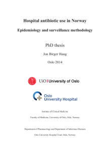 Hospital antibiotic use in Norway PhD thesis - UiO
