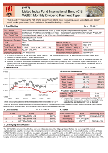 Listed Index Fund International Bond (Citi WGBI) Monthly