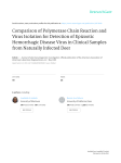 Comparison of Polymerase Chain Reaction and Virus Isolation for