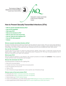 FAQ009 -- How to Prevent Sexually Transmitted Infections