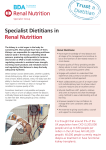 Specialist Dietitians in Renal Nutrition