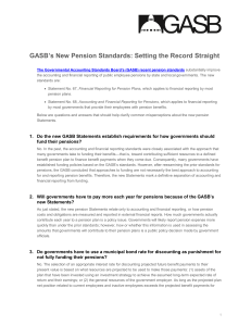 GASB`s New Pension Standards: Setting the Record Straight